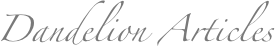 Dandelion Articles